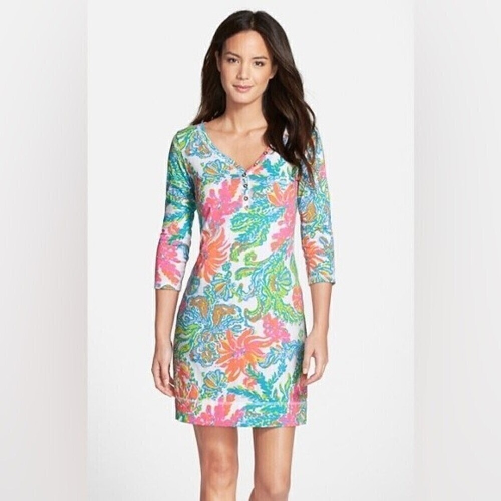 lilly pulitzer palmetto resort white casa marina dress womens size S